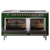 ILVE UP60FSNMPEGP Nostalgie II 60" Dual Fuel Range, oven doors opened
