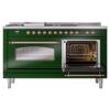 ILVE UP60FSNMPEGP Nostalgie II 60" Dual Fuel Range, side oven door opened