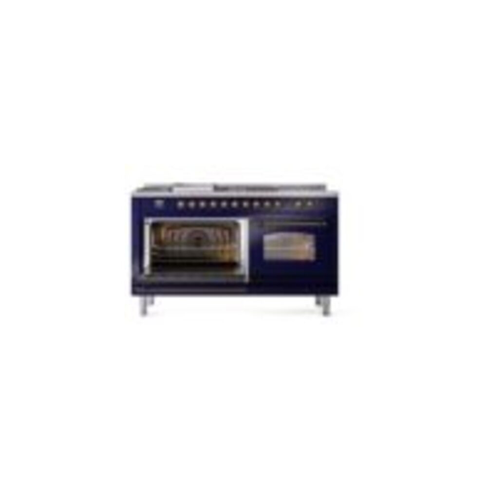 ILVE UP60FSNMPMBBLP Nostalgie II 60" Dual Fuel Range, main oven door opened