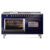 ILVE UP60FSNMPMBBLP Nostalgie II 60" Dual Fuel Range, main oven door opened