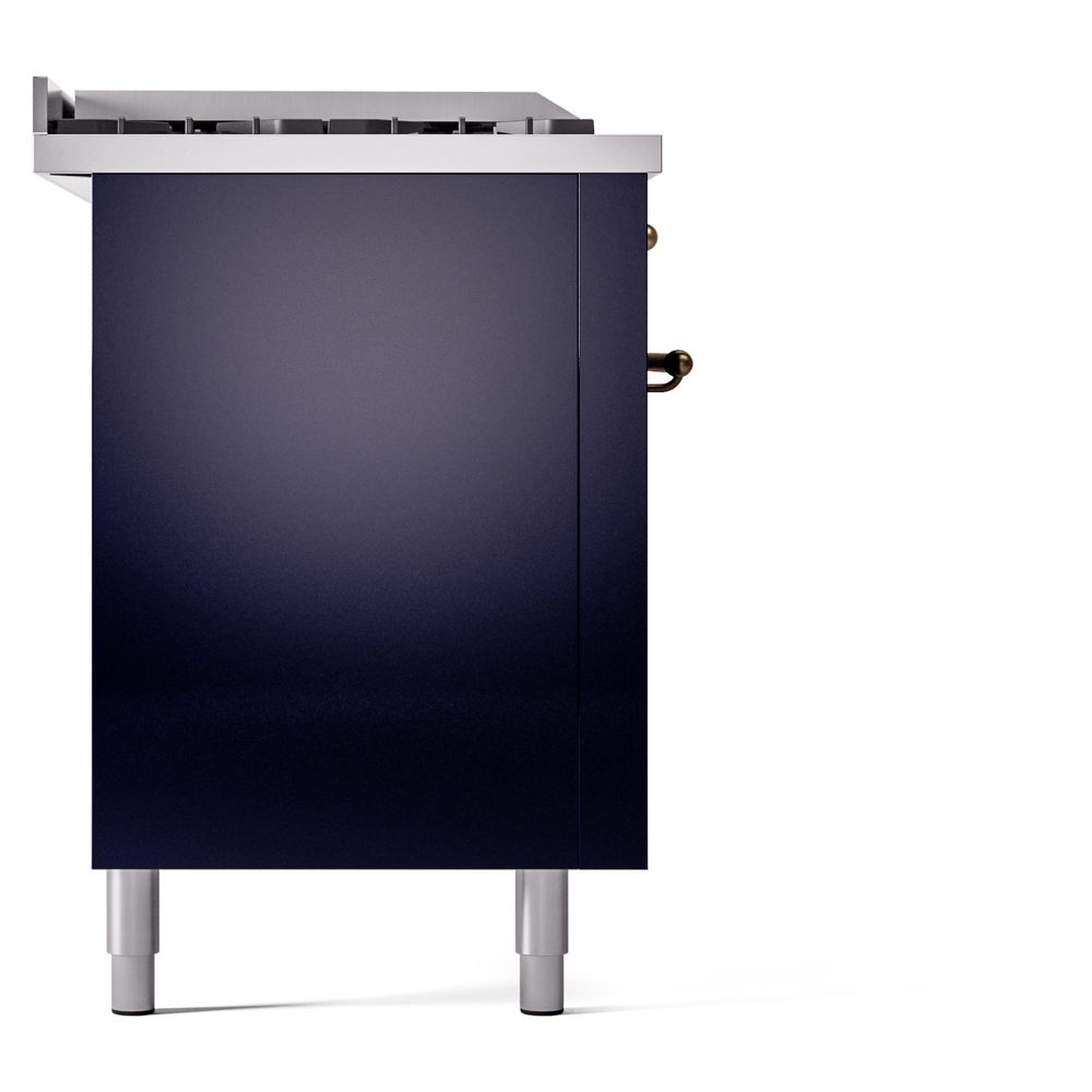 ILVE UP60FSNMPMBBLP Nostalgie II 60" Dual Fuel Range, left side view