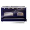 ILVE UP60FSNMPMBB Nostalgie II 60" Dual Fuel Range, drawer opened