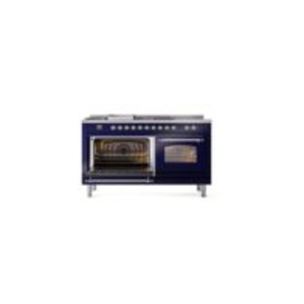 ILVE UP60FSNMPMBCLP Nostalgie II 60" Dual Fuel Range, main oven door opened