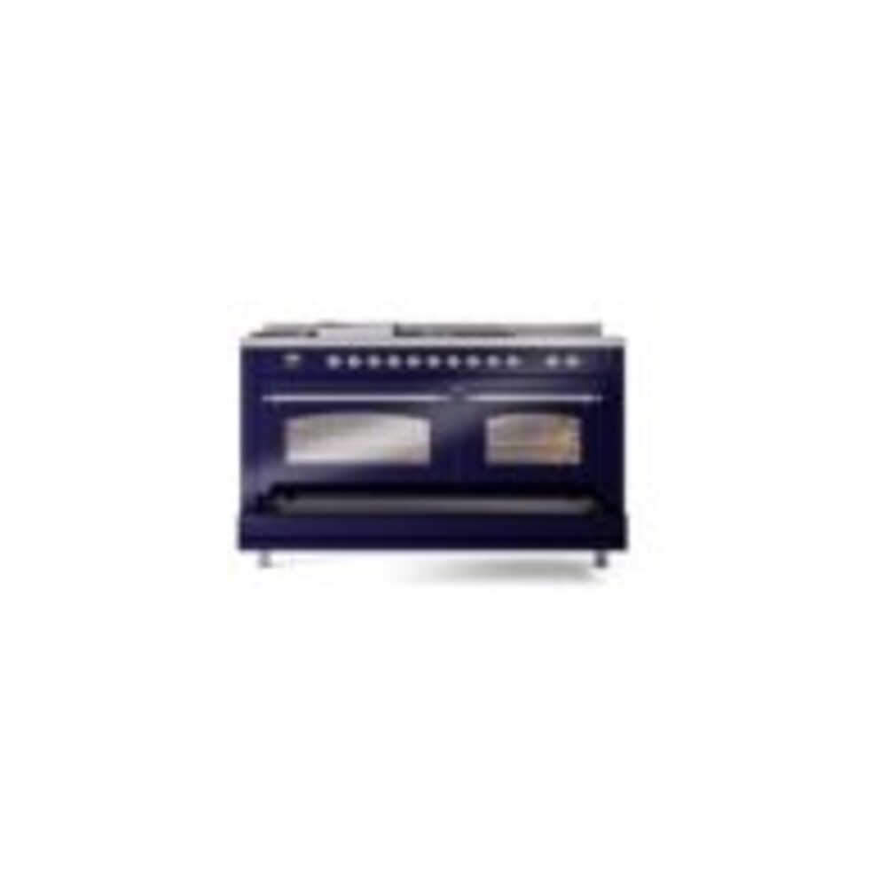 ILVE UP60FSNMPMBCLP Nostalgie II 60" Dual Fuel Range, drawer opened