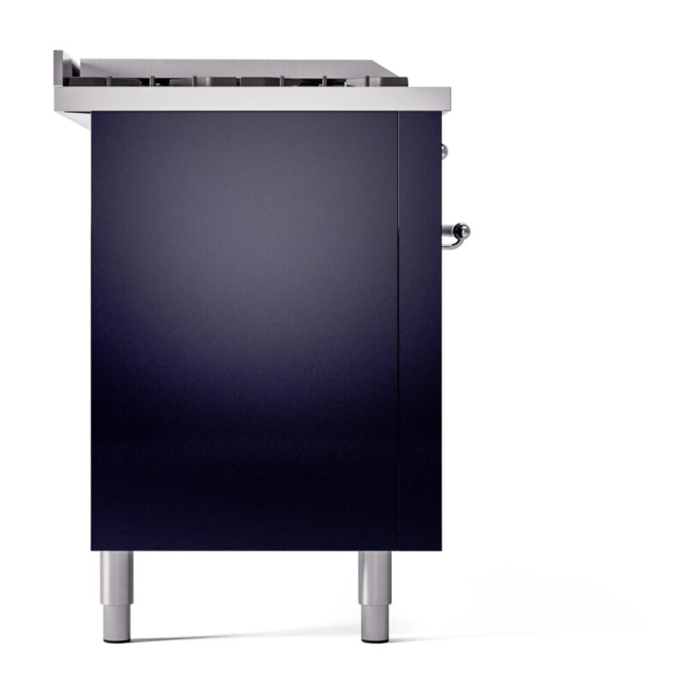 ILVE UP60FSNMPMBCLP Nostalgie II 60" Dual Fuel Range, left side view