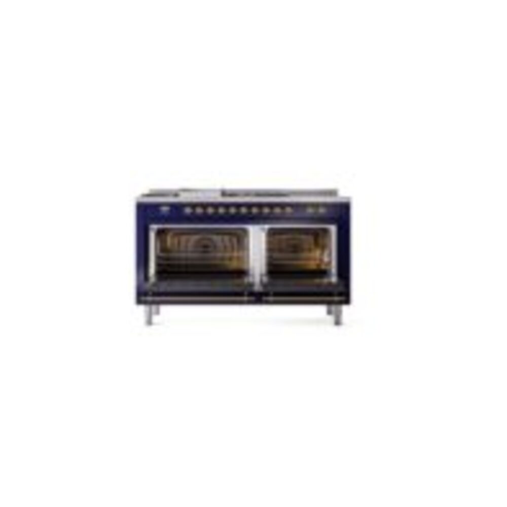 ILVE UP60FSNMPMBGLP Nostalgie II 60" Dual Fuel Range, oven doors opened
