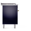 ILVE UP60FSNMPMBGLP Nostalgie II 60" Dual Fuel Range, left side view