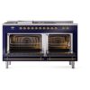 ILVE UP60FSNMPMBG Nostalgie II 60" Dual Fuel Range, oven doors opened