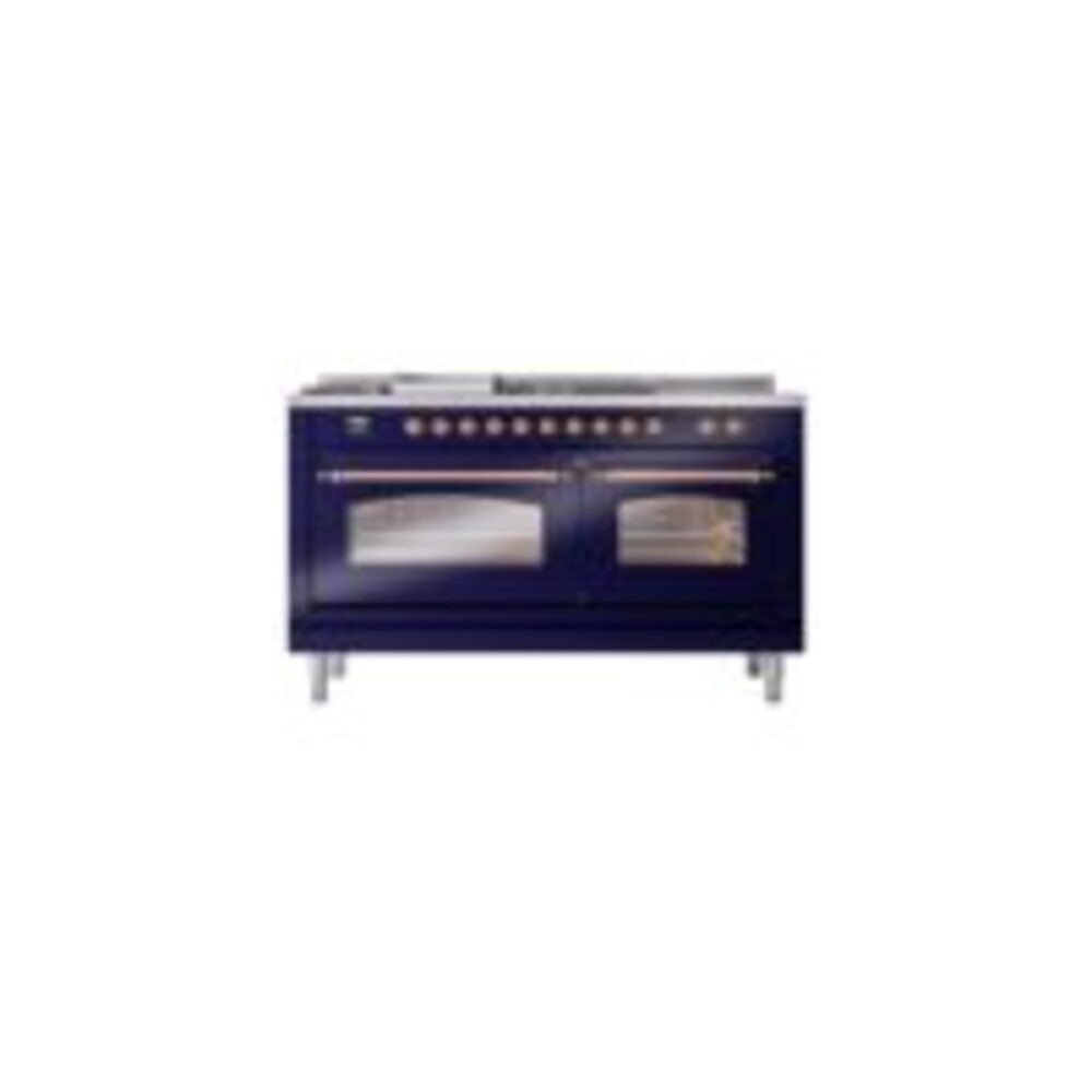 ILVE UP60FSNMPMBPLP Nostalgie II 60" Dual Fuel Range, front view