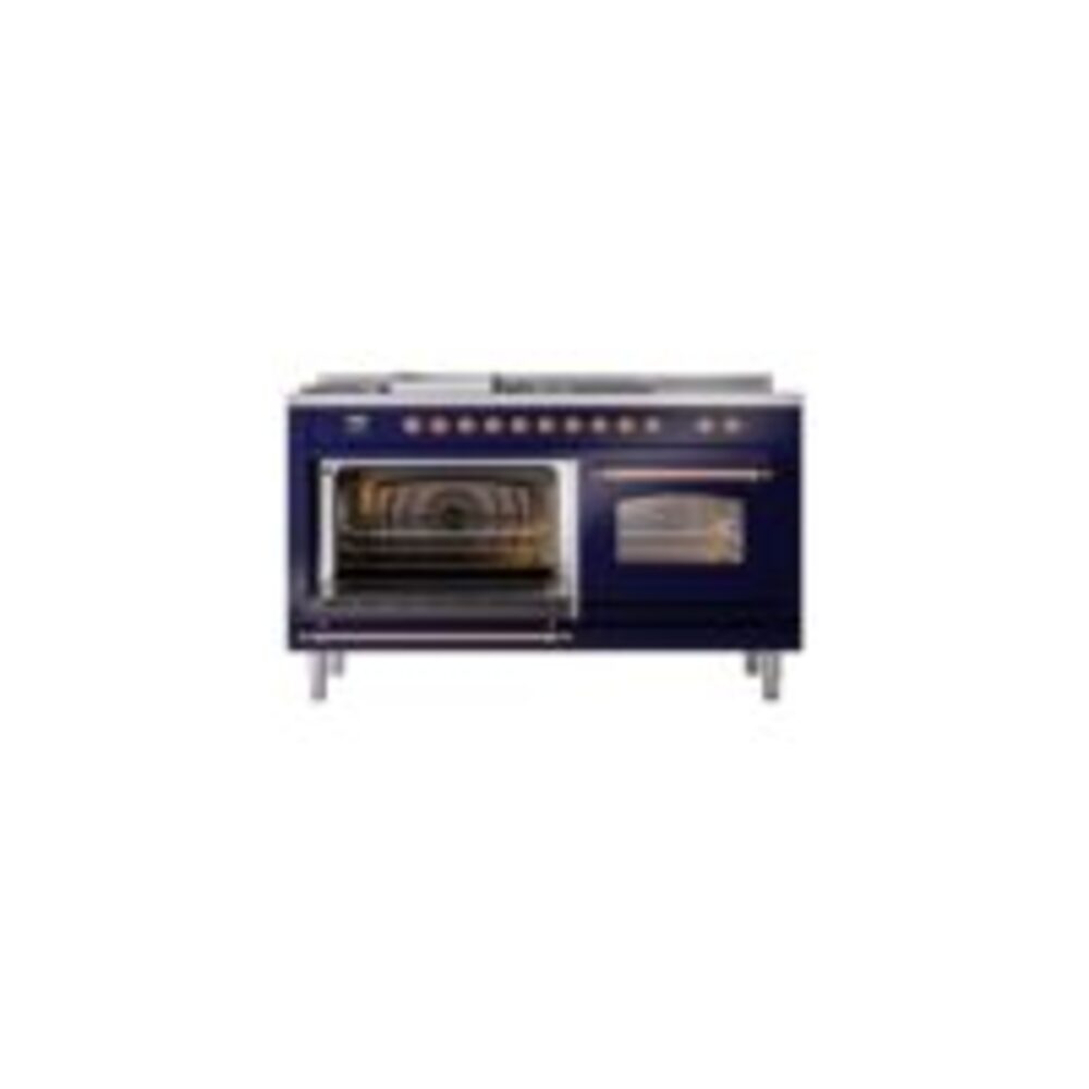 ILVE UP60FSNMPMBPLP Nostalgie II 60" Dual Fuel Range, main oven door opened