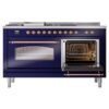ILVE UP60FSNMPMBPLP Nostalgie II 60" Dual Fuel Range, side oven door opened