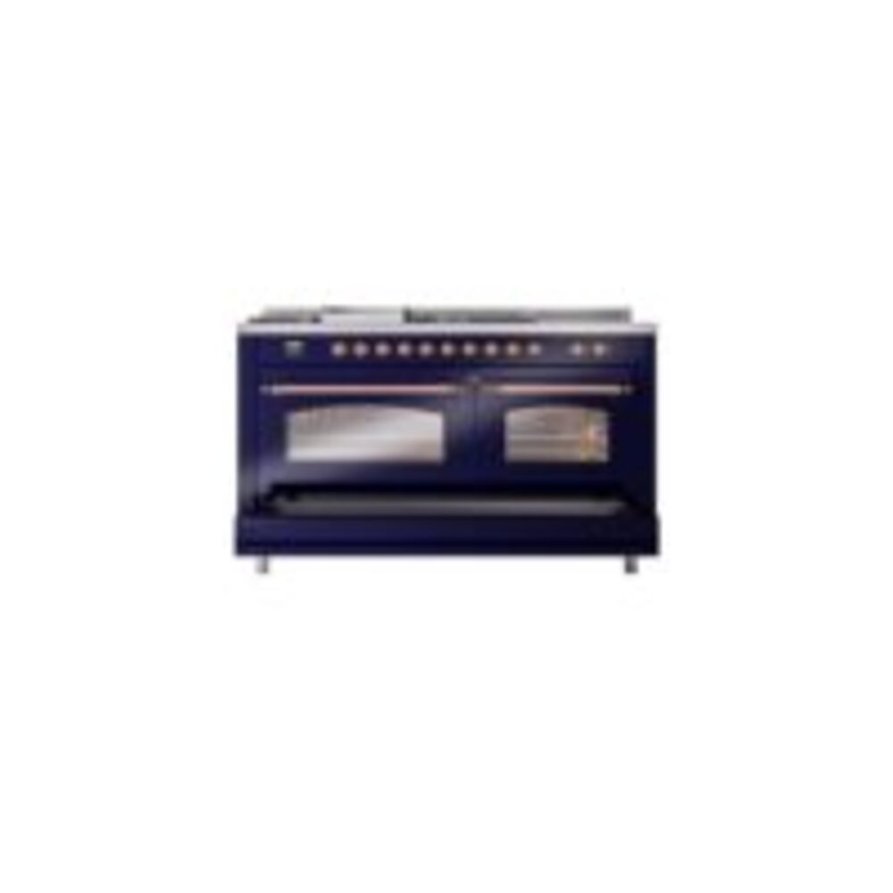 ILVE UP60FSNMPMBPLP Nostalgie II 60" Dual Fuel Range, drawer opened
