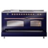 ILVE UP60FSNMPMBPLP Nostalgie II 60" Dual Fuel Range, drawer opened