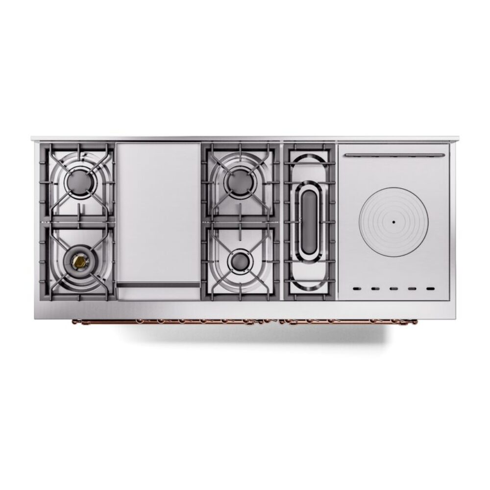ILVE UP60FSNMPMBPLP Nostalgie II 60" Dual Fuel Range, top view