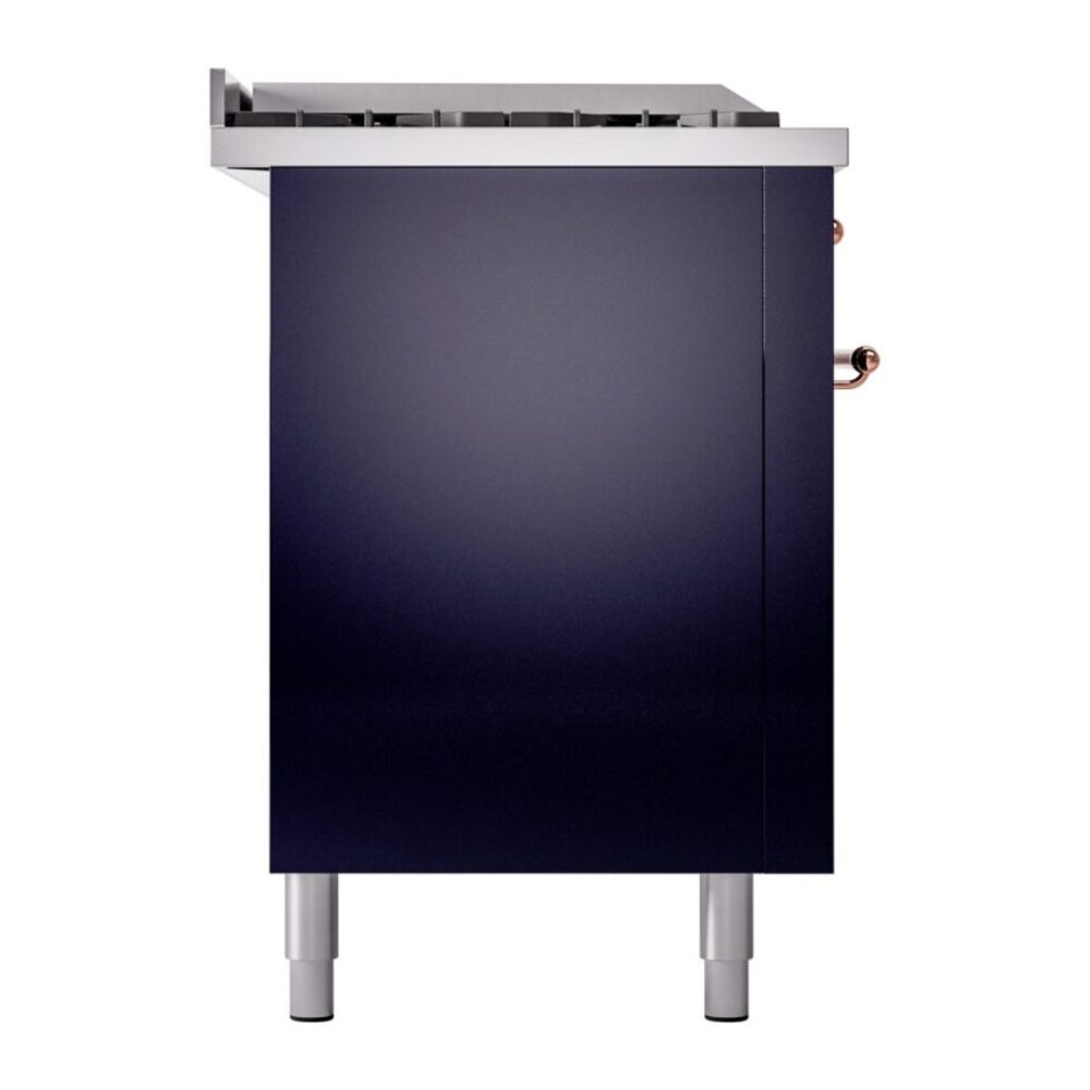 ILVE UP60FSNMPMBPLP Nostalgie II 60" Dual Fuel Range, left side view