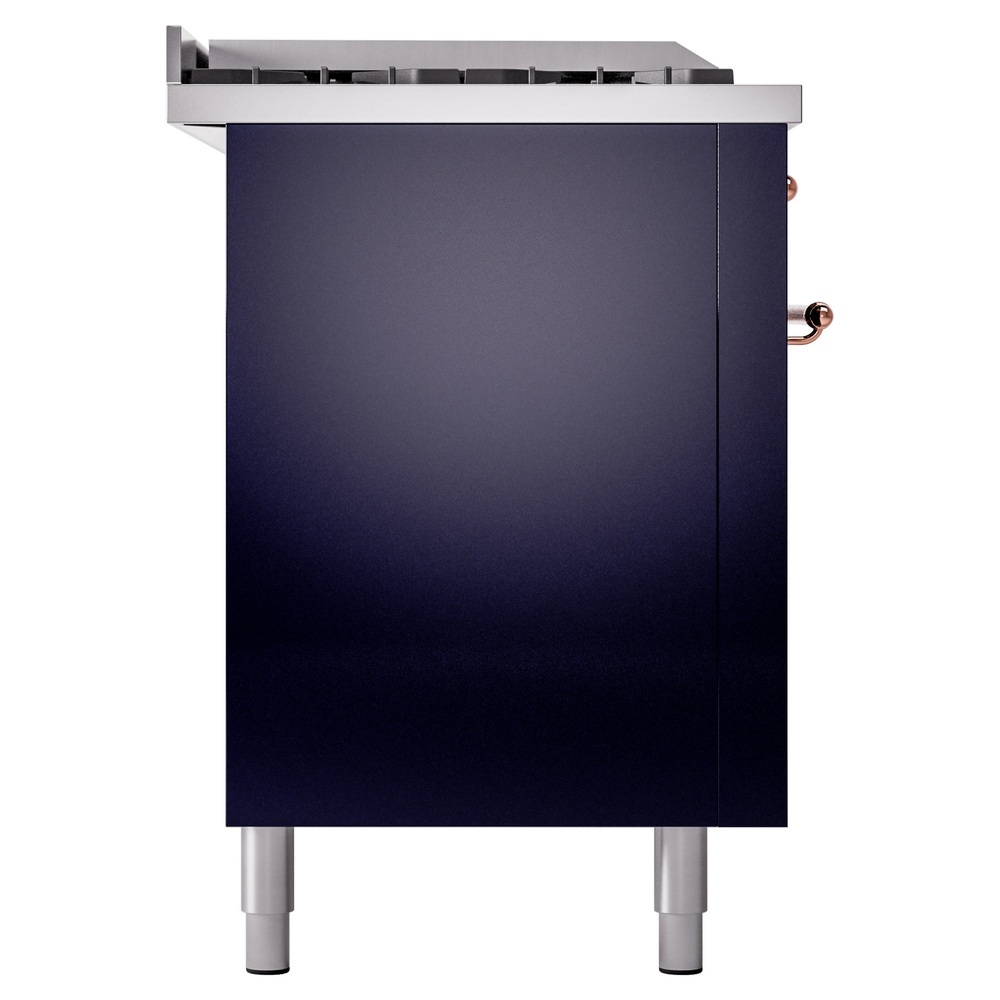 ILVE UP60FSNMPMBPLP Nostalgie II 60" Dual Fuel Range, left side view