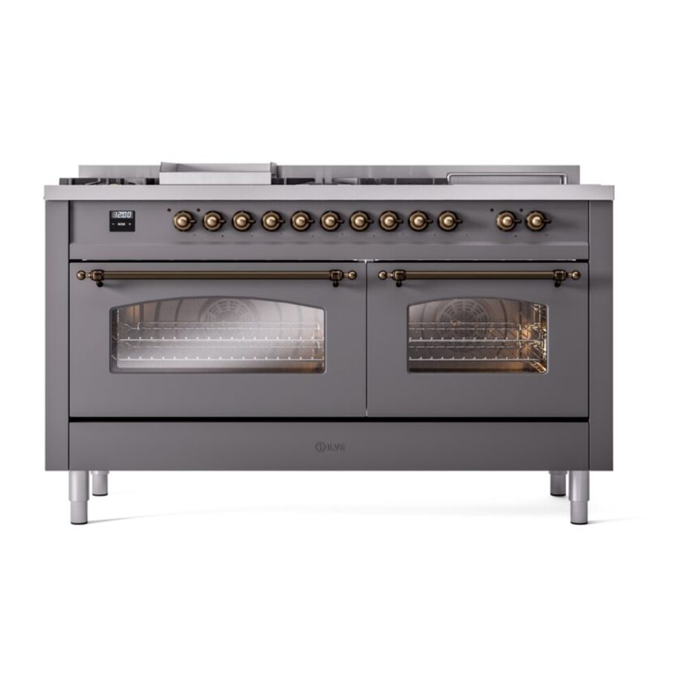 ILVE UP60FSNMPMGBLP Nostalgie II 60" Dual Fuel Range, front view