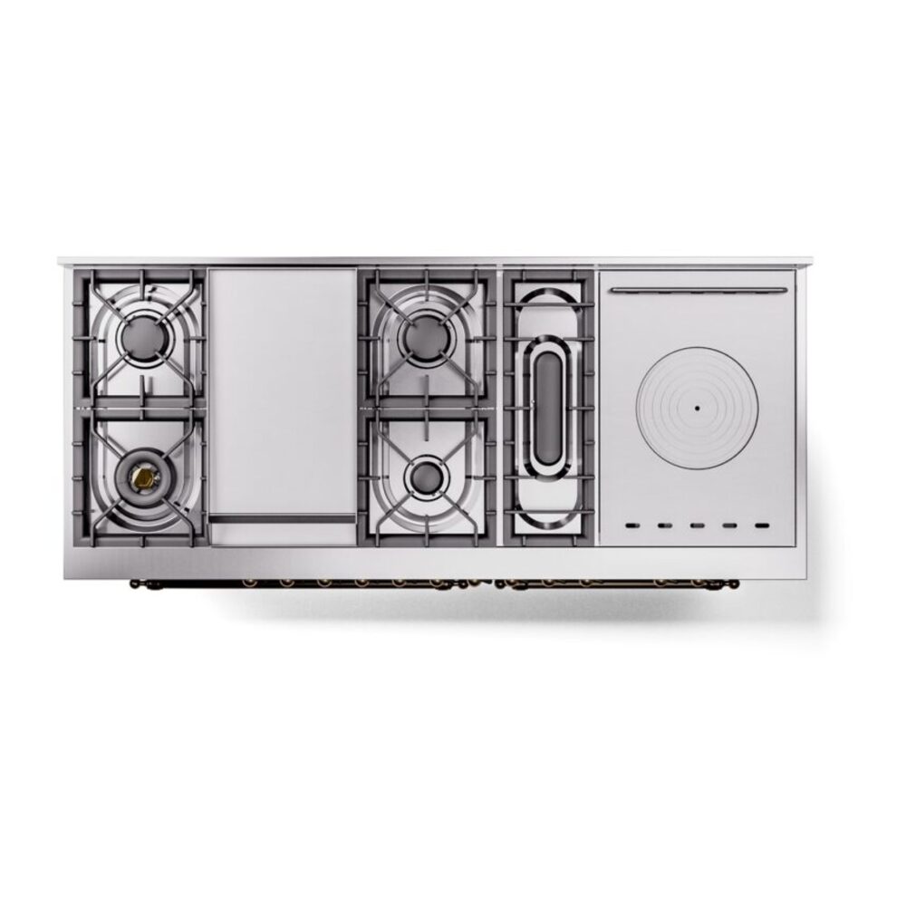 ILVE UP60FSNMPMGBLP Nostalgie II 60" Dual Fuel Range, top view