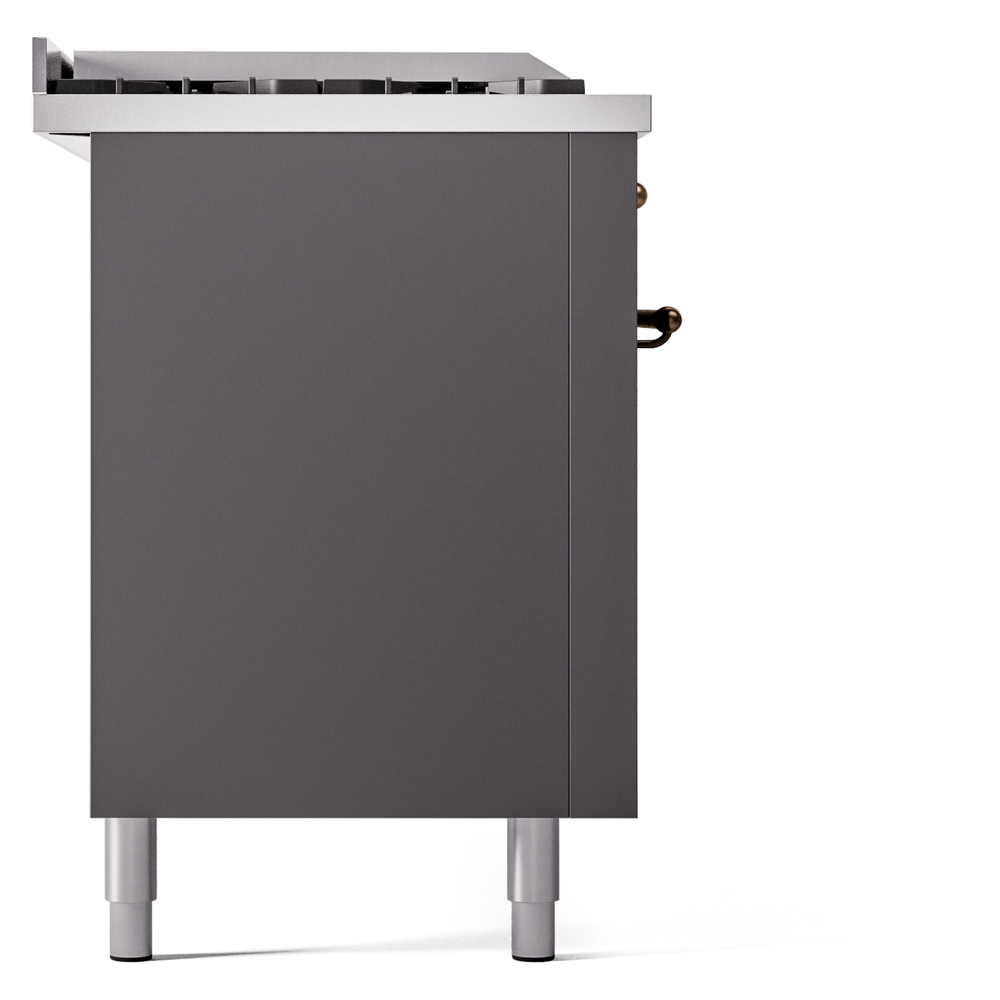 ILVE UP60FSNMPMGBLP Nostalgie II 60" Dual Fuel Range, left side view
