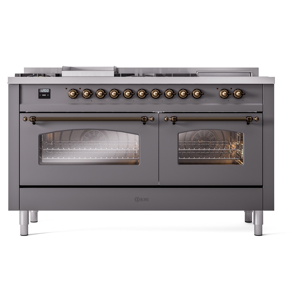 ILVE UP60FSNMPMGB Nostalgie II 60" Dual Fuel Range, front view