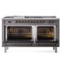 ILVE UP60FSNMPMGB Nostalgie II 60" Dual Fuel Range, oven doors opened