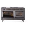 ILVE UP60FSNMPMGB Nostalgie II 60" Dual Fuel Range, main oven door opened