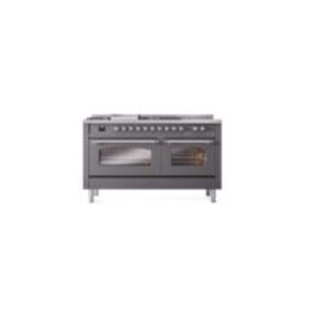 ILVE UP60FSNMPMGCLP Nostalgie II 60" Dual Fuel Range, front view