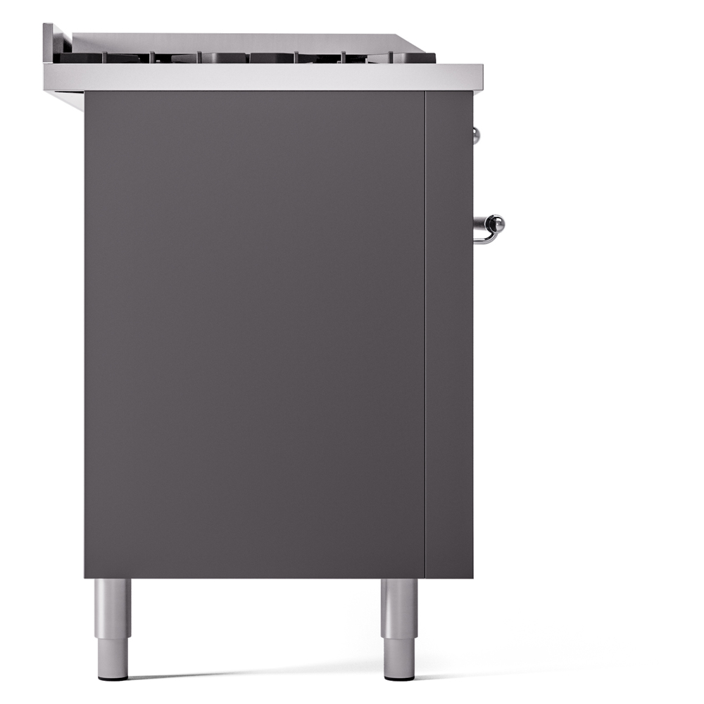 ILVE UP60FSNMPMGCLP Nostalgie II 60" Dual Fuel Range, left side view