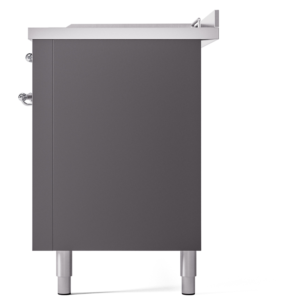 ILVE UP60FSNMPMGCLP Nostalgie II 60" Dual Fuel Range, right side view