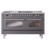ILVE UP60FSNMPMGC Nostalgie II 60" Dual Fuel Range, front view