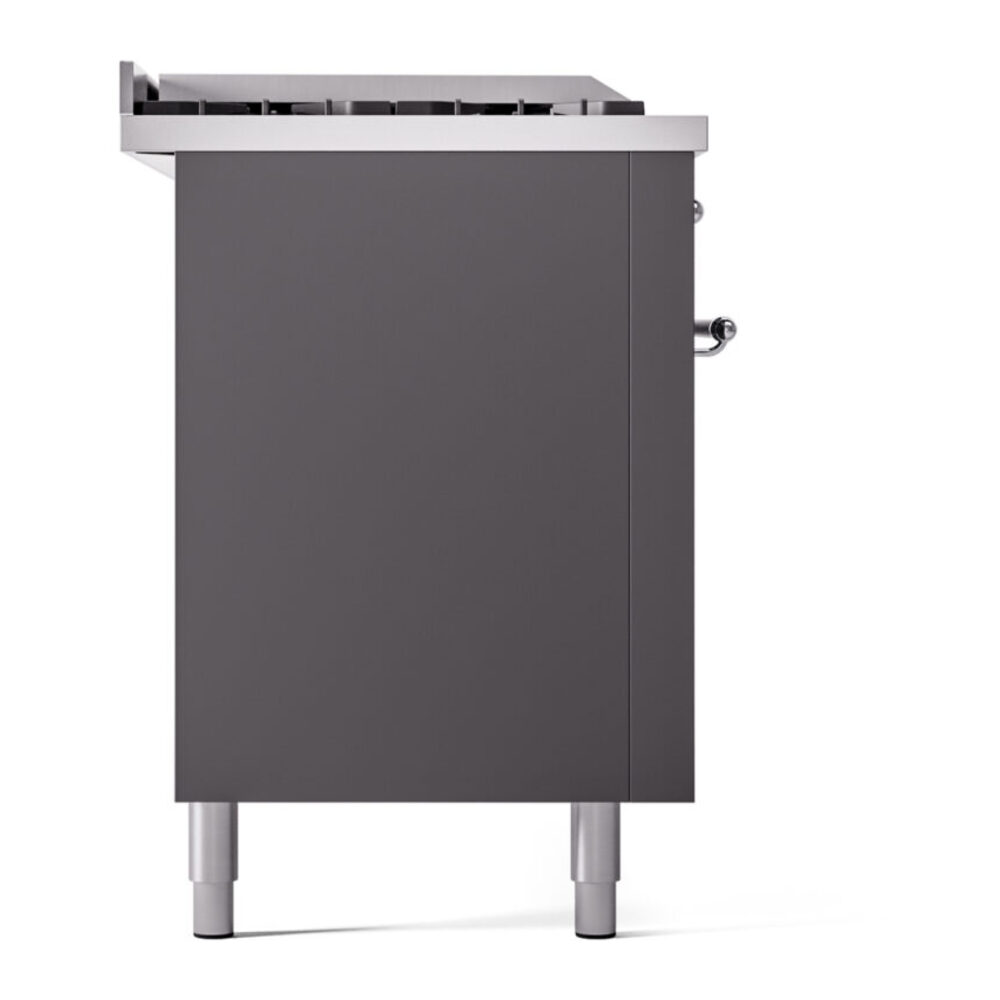 ILVE UP60FSNMPMGC Nostalgie II 60" Dual Fuel Range, left side view