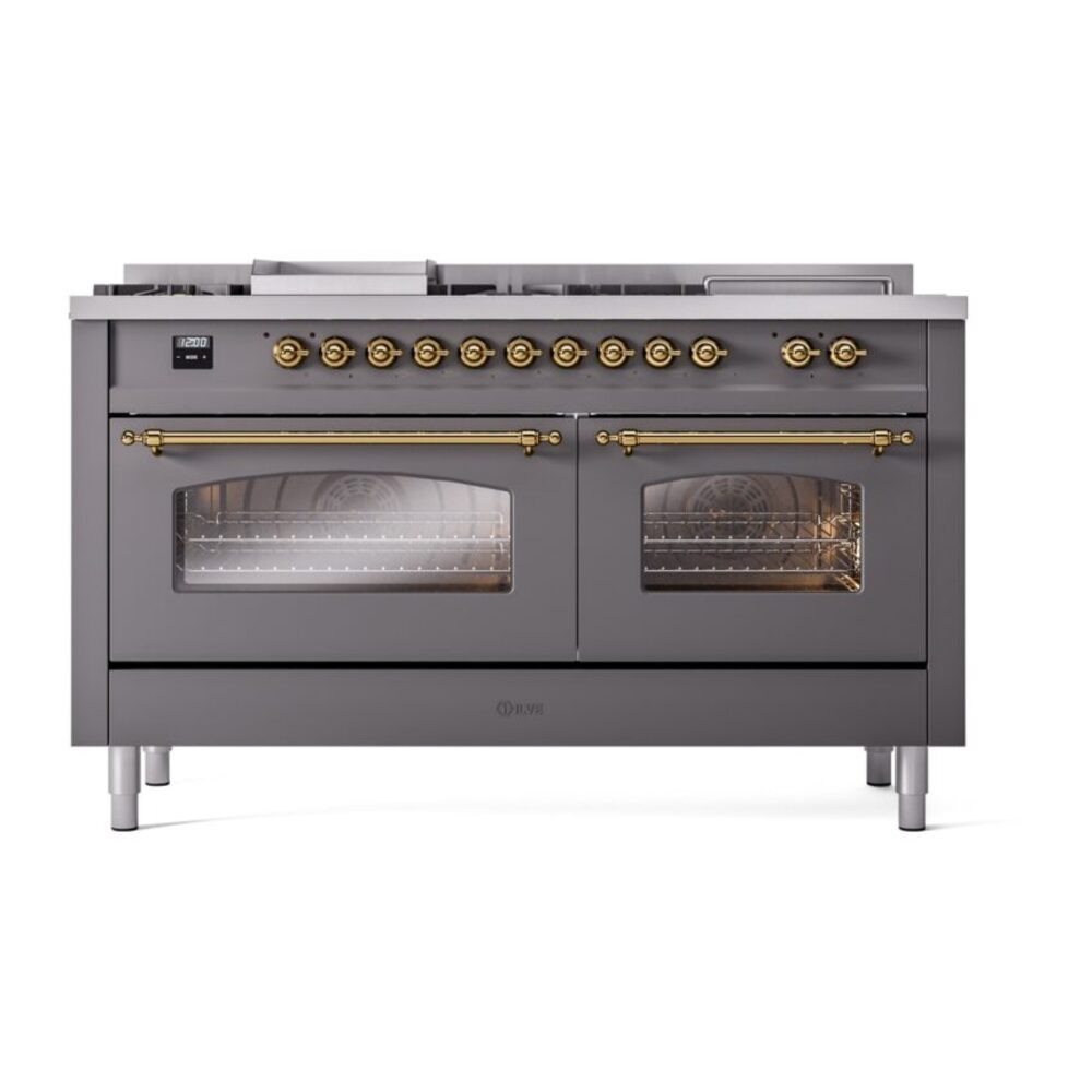 ILVE UP60FSNMPMGG Nostalgie II 60" Dual Fuel Range, front view