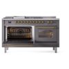 ILVE UP60FSNMPMGG Nostalgie II 60" Dual Fuel Range, main oven door opened