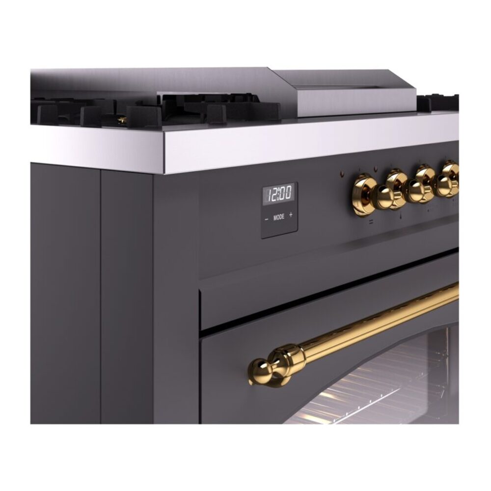 ILVE UP60FSNMPMGG Nostalgie II 60" Dual Fuel Range, details