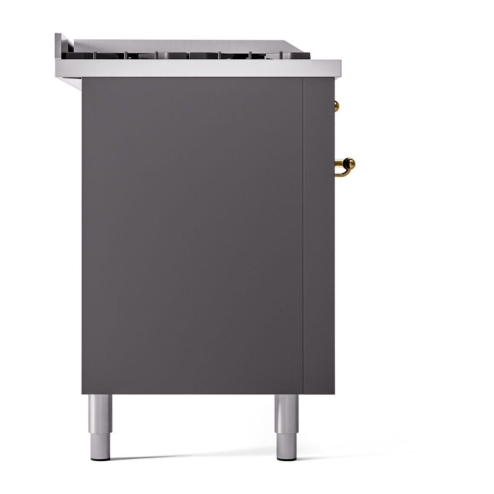 ILVE UP60FSNMPMGG Nostalgie II 60" Dual Fuel Range, left side view