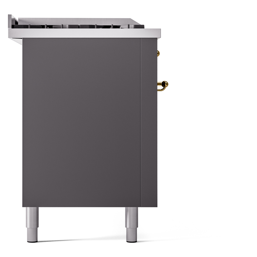 ILVE UP60FSNMPMGG Nostalgie II 60" Dual Fuel Range, left side view