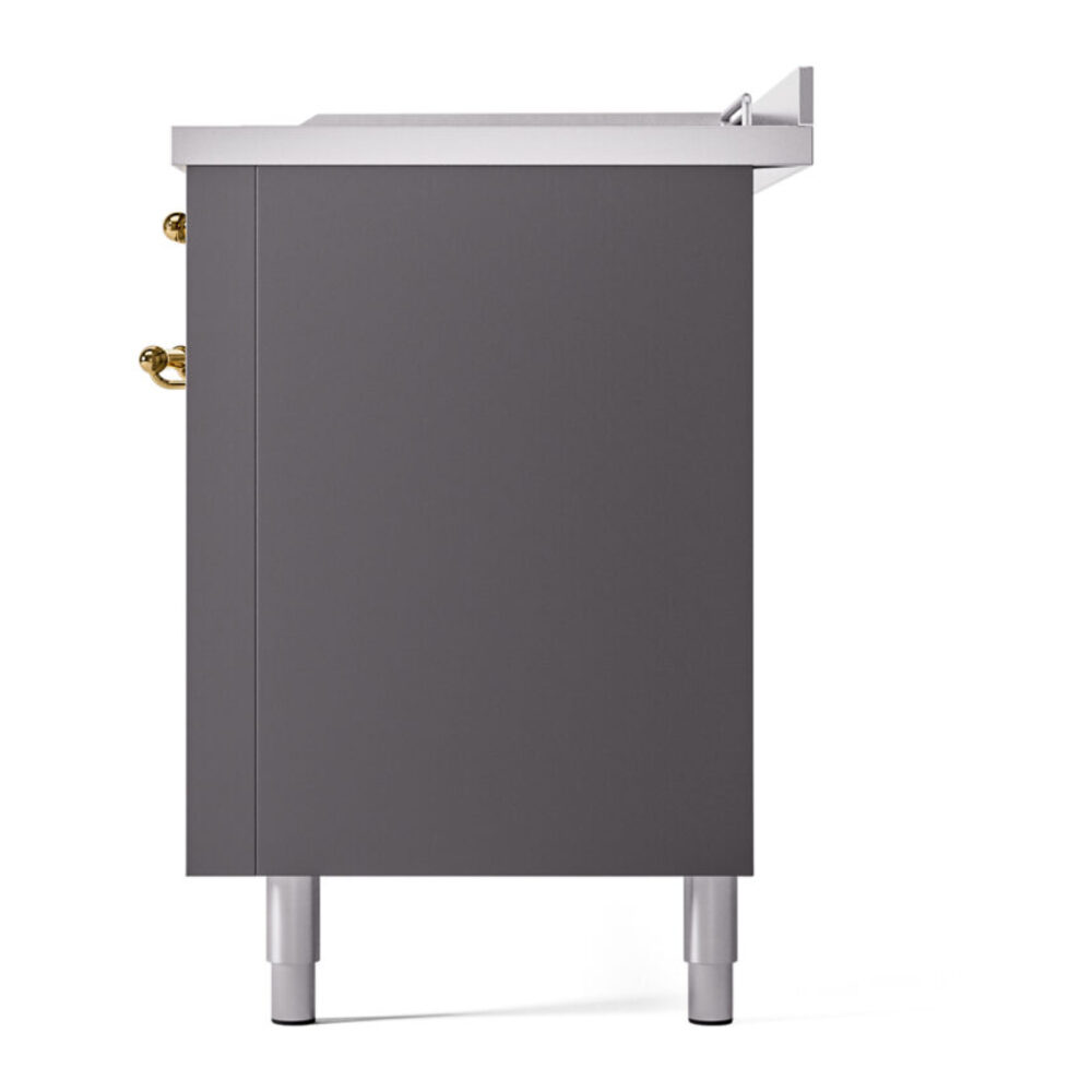 ILVE UP60FSNMPMGG Nostalgie II 60" Dual Fuel Range, right side view