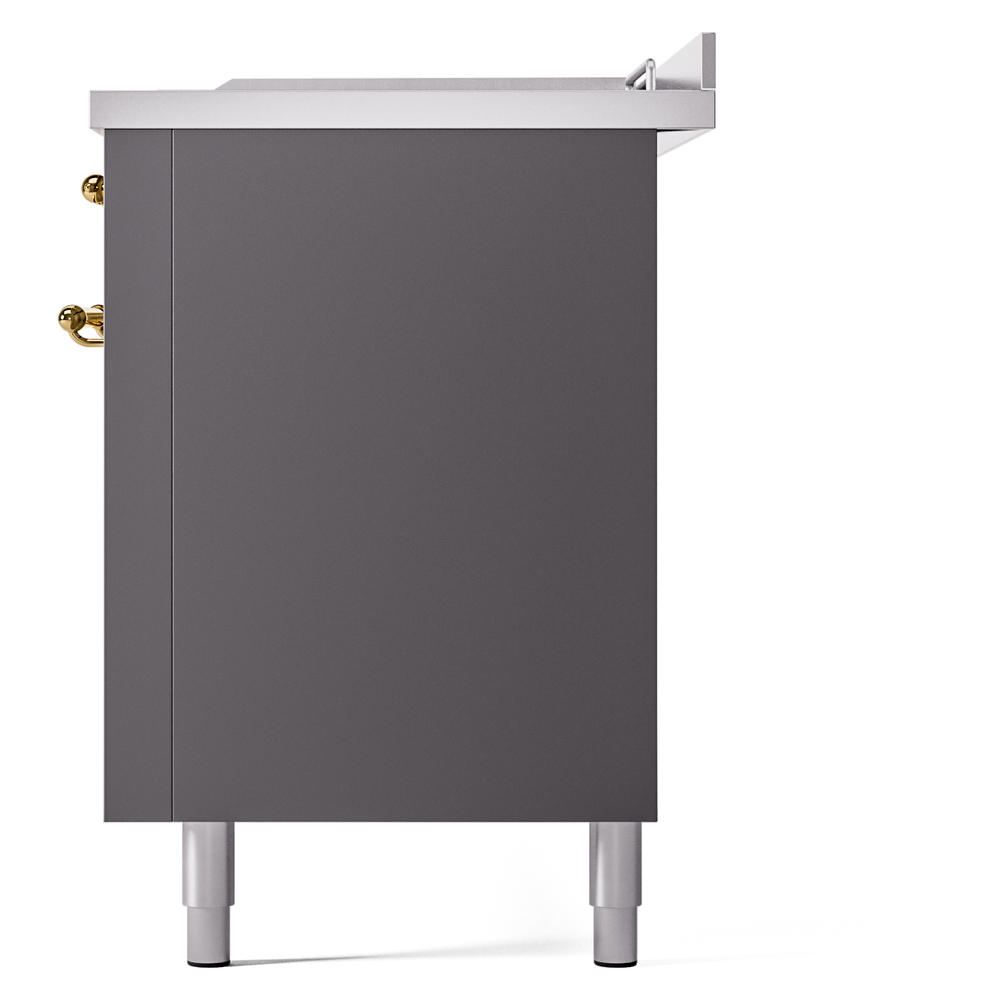 ILVE UP60FSNMPMGG Nostalgie II 60" Dual Fuel Range, right side view