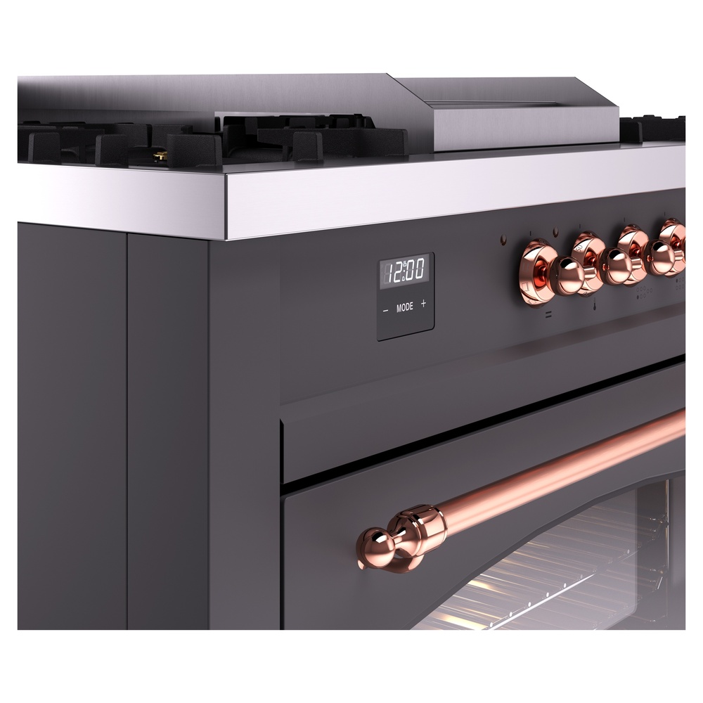 ILVE UP60FSNMPMGPLP Nostalgie II 60" Dual Fuel Range, details