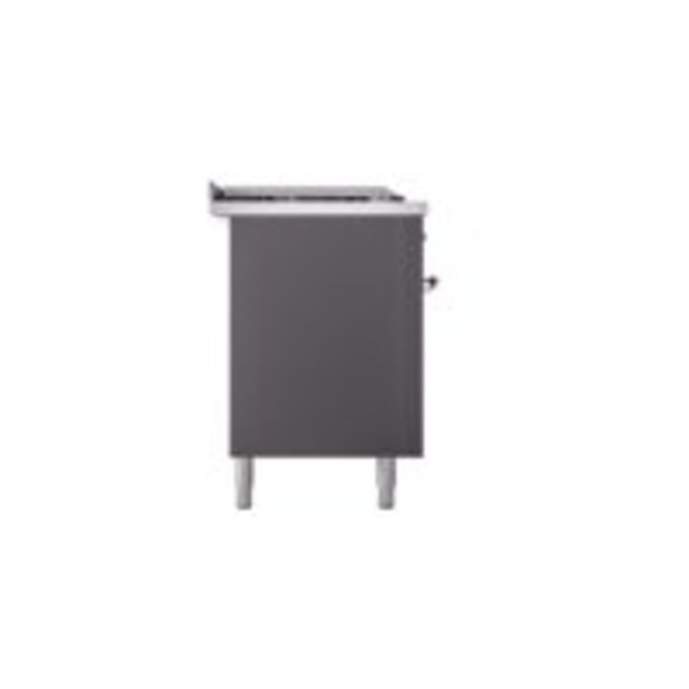ILVE UP60FSNMPMGPLP Nostalgie II 60" Dual Fuel Range, left side view