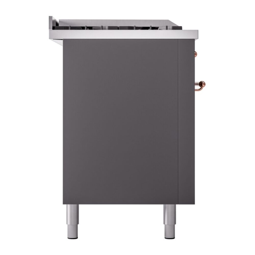 ILVE UP60FSNMPMGPLP Nostalgie II 60" Dual Fuel Range, left side view