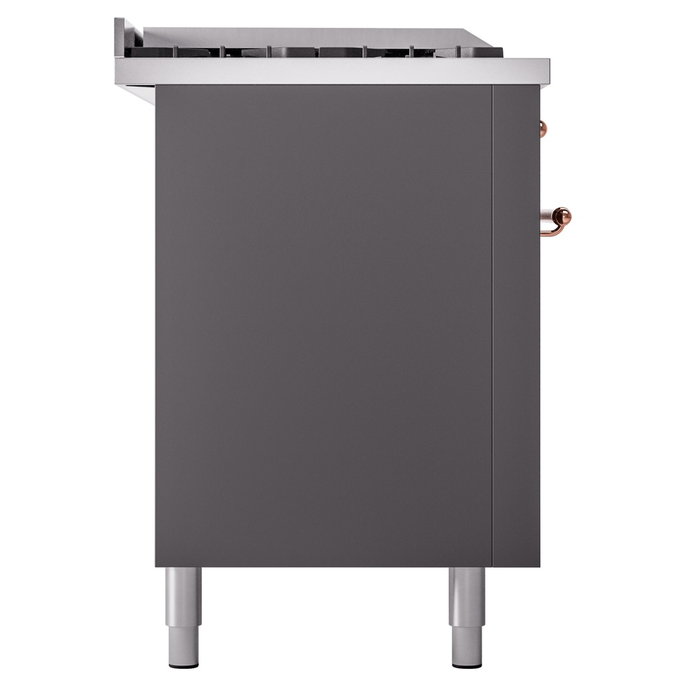 ILVE UP60FSNMPMGPLP Nostalgie II 60" Dual Fuel Range, left side view
