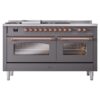 ILVE UP60FSNMPMGP Nostalgie II 60" Dual Fuel Range, front view
