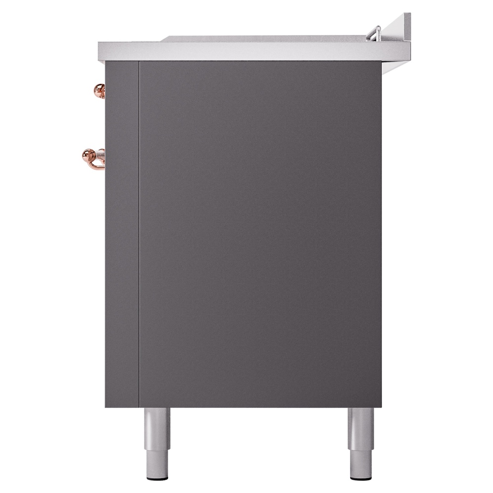 ILVE UP60FSNMPMGP Nostalgie II 60" Dual Fuel Range, right side view