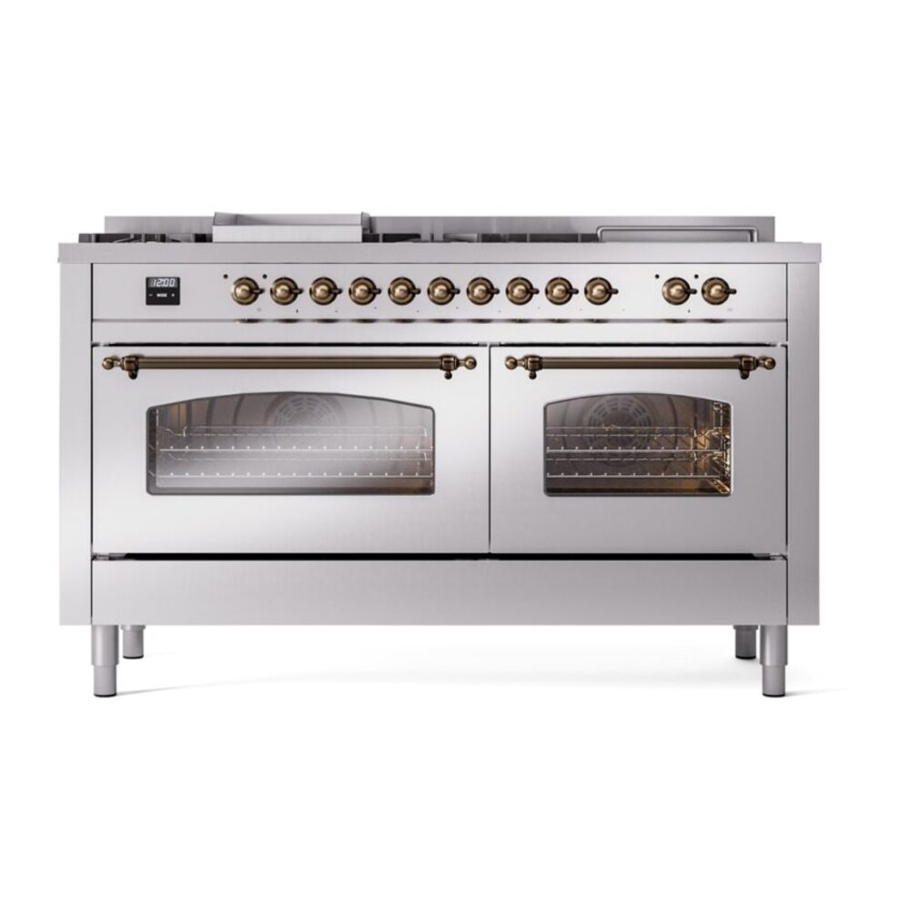 ILVE UP60FSNMPSSBLP Nostalgie II 60" Dual Fuel Range, front view