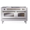 ILVE UP60FSNMPSSBLP Nostalgie II 60" Dual Fuel Range, front view