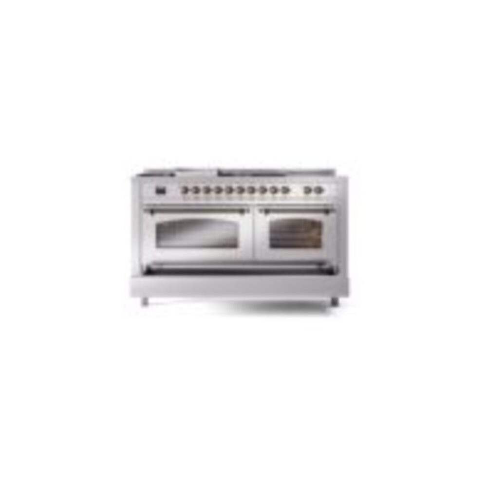 ILVE UP60FSNMPSSBLP Nostalgie II 60" Dual Fuel Range, drawer opened