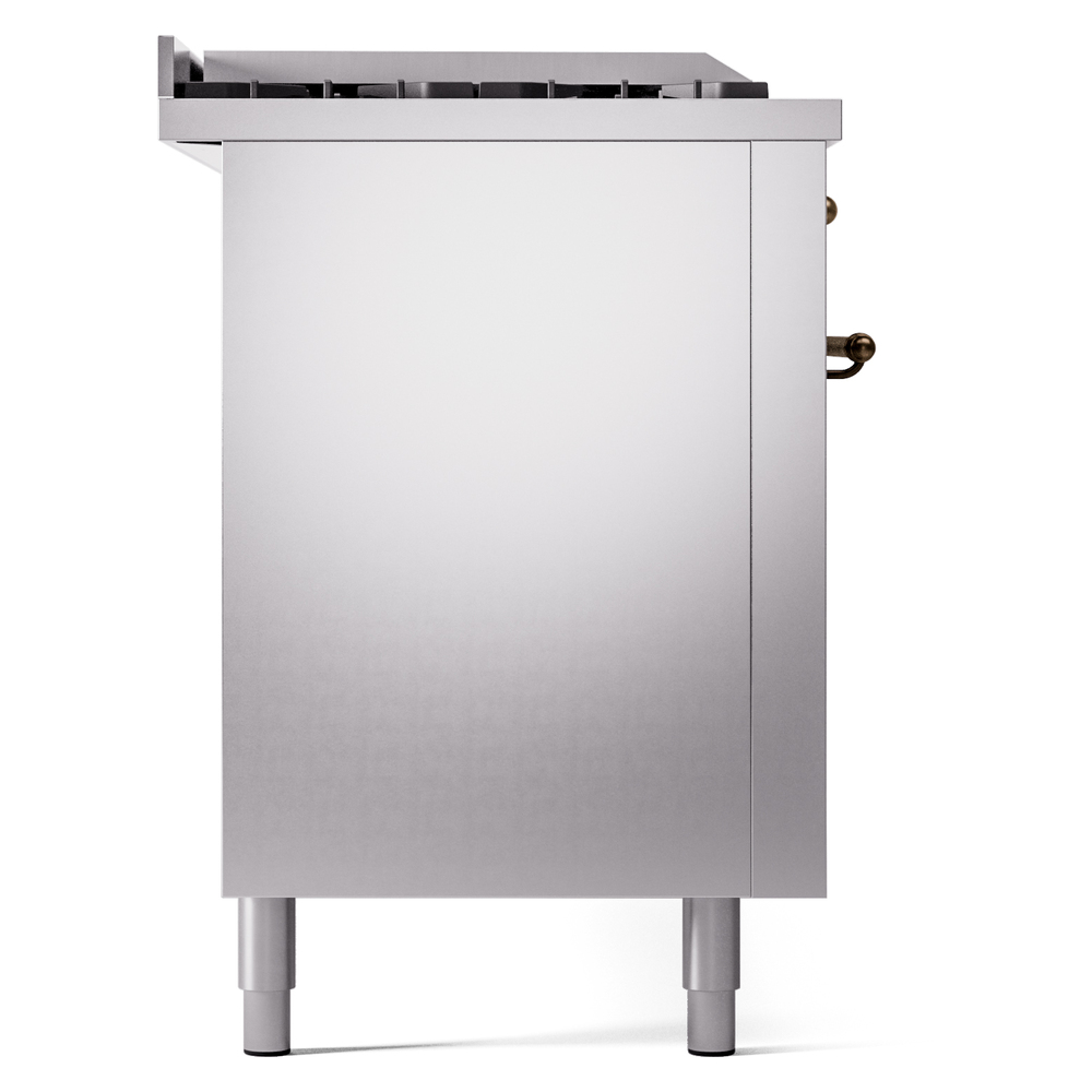 ILVE UP60FSNMPSSBLP Nostalgie II 60" Dual Fuel Range, left side view