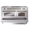 ILVE UP60FSNMPSSB Nostalgie II 60" Dual Fuel Range, drawer opened