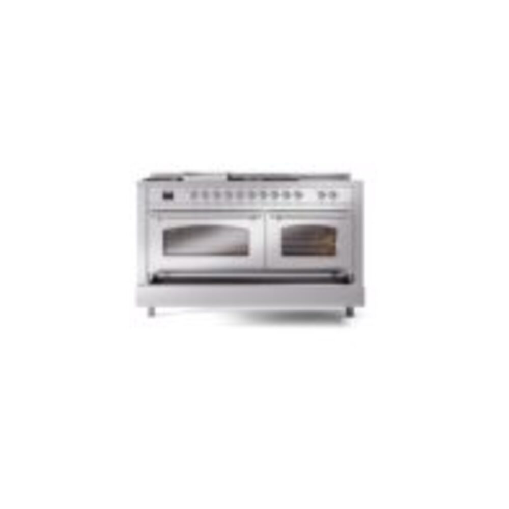 ILVE UP60FSNMPSSCLP Nostalgie II 60" Dual Fuel Range, drawer opened
